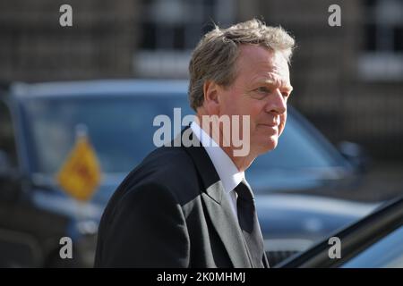 Edimburgo Scozia, Regno Unito 12 settembre 2022. Alister Jack MP, Segretario di Stato per la Scozia, dopo un servizio per Maestà la Regina Elisabetta II alla Cattedrale di St Giles.Credit sst/alamy live news Foto Stock