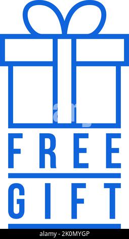 logo blu omaggio sottile linea Illustrazione Vettoriale