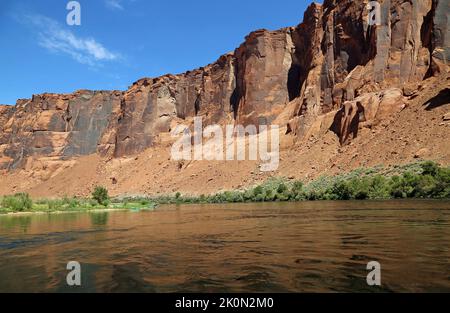 Sul fiume Colorado - Horseshoe Bend, Page, Arizona Foto Stock