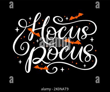 Hocus Pocus Lettering di Halloween Illustrazione Vettoriale