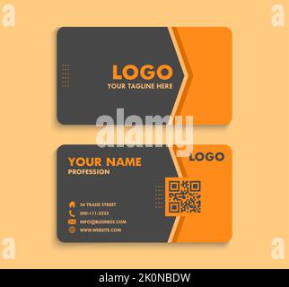 Modello vettoriale per la stampa di biglietti da visita creativi immagine dell'identità aziendale Illustrazione Vettoriale