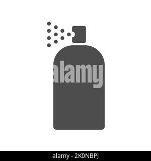 spruzzare l'icona del vettore di vernice isolata su bianco Illustrazione Vettoriale