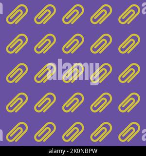 Icona della graffetta art disegno di illustrazione vettoriale a ripetizione senza cuciture isolato su uno sfondo quadrato Illustrazione Vettoriale
