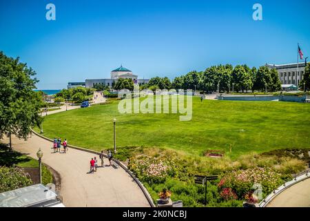 Un enorme museo pubblico a Chicago, Illinois Foto Stock