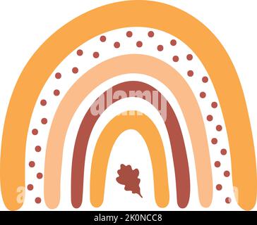illustrazione vettoriale di autunno, arcobaleno autunnale. Illustrazione Vettoriale