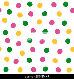 illustrazione di sfondo con motivo vettoriale invisibile e colorato arcobaleno con puntini polka Illustrazione Vettoriale