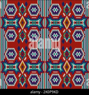 Un ornamento tradizionale dei popoli e dei paesi australiani, in cui i colori saturi attraggono fortuna e ricchezza. Tappeti tessuti da donna con ornam Illustrazione Vettoriale