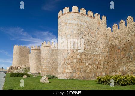 West Torri delle mura di Avila, Spagna. Foto Stock