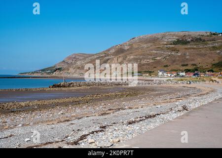 West Shore Beach a Llandudno sulla costa del Galles del Nord, Regno Unito. Foto Stock