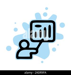 icona di presentazione isolata su sfondo bianco dalla collezione di business administration. icona di presentazione moderna e alla moda simbolo di presentazione per lo Foto Stock