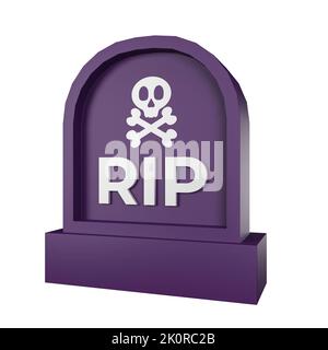 3d rendering dell'icona di halloween cimitero Foto Stock