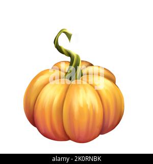 Pupkin. Illustrazione isolata su bianco. Foto Stock