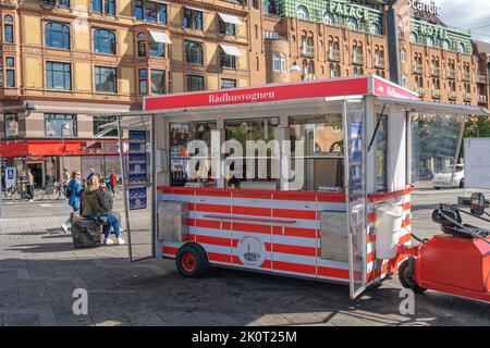 Specialità gastronomiche a base di carne di maiale danese, Copenhagen, Danimarca Foto Stock