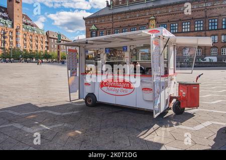 Specialità gastronomiche a base di carne di maiale danese, Copenhagen, Danimarca Foto Stock