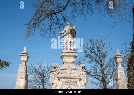 Fontana di San Giovanni in Corte Evangelisti (Terreiro dos Evangelistas) al Santuario di Bom Jesus do Monte - Braga, Portogallo Foto Stock