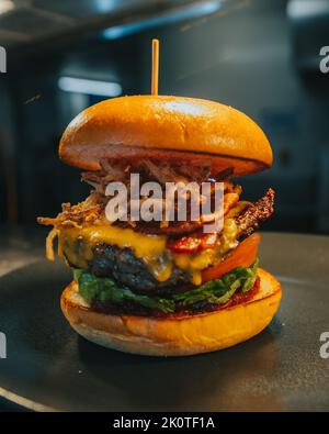 Hamburger di manzo Foto Stock