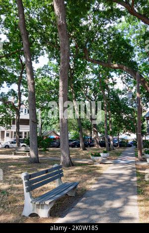 Greenleaf Park a Ocean Grove, Neptune Township, Monmouth County, New Jersey, Stati Uniti. Foto Stock