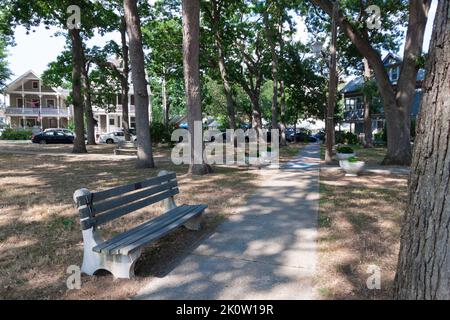 Greenleaf Park a Ocean Grove, Neptune Township, Monmouth County, New Jersey, Stati Uniti. Foto Stock