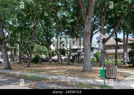 Greenleaf Park a Ocean Grove, Neptune Township, Monmouth County, New Jersey, Stati Uniti. Foto Stock