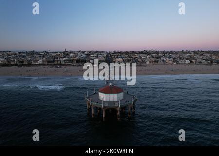 Una vista aerea di Huntington Beach, CA Foto Stock