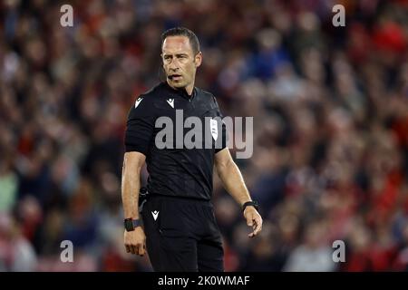 Liverpool, Regno Unito. 13th Set, 2022. LIVERPOOL - arbitro Artur Dias durante la UEFA Champions League Group Una partita tra Liverpool FC e Ajax Amsterdam ad Anfield il 13 settembre 2022 a Liverpool, Regno Unito. ANP MAURICE VAN STEEN Foto Stock