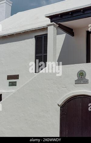 Bermuda architettura Città di St. George Tucker House Foto Stock