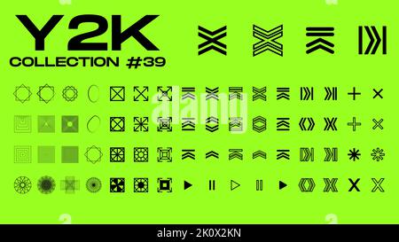 Elementi geometrici alla moda. Forme e cornici semplici Illustrazione Vettoriale