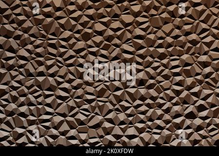 Astratto sfondo marrone texture. Modello sfondo marrone astratto. rendering 3d con effetto di texture as noise e voronoi. Foto Stock