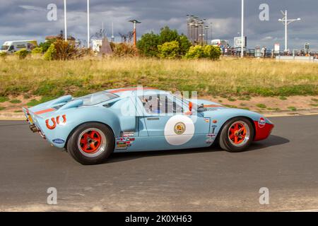 2019 Blue SOUTHERN GT GT40 MK1 5456 benzina all'evento Southport Classic Car and Speed sul lungomare. REGNO UNITO Foto Stock