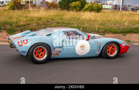 2019 Blue SOUTHERN GT GT40 MK1 5456 benzina all'evento Southport Classic Car and Speed sul lungomare. REGNO UNITO Foto Stock