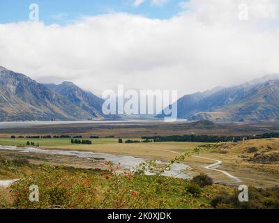 Mount Summer Neusee Land Nuova Zelanda die Ebene von Rohan Herr der Ringe - Board of the Rings Foto Stock