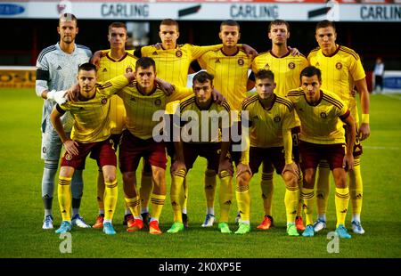 DAGENHAM INGHILTERRA - SETTEMBRE 13 : AC Sparta Praga U21s foto della squadra PRIMA DEL CALCIO di inizio durante la partita della Premier League International Cup tra West Ham un Foto Stock