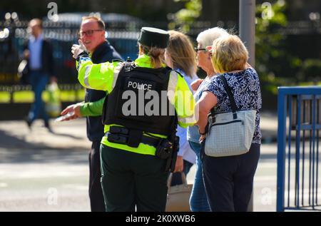Re Carlo III visita Belfast - Martedì 13th settembre 2022 Foto Stock