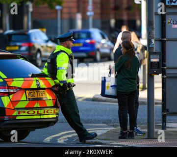 Re Carlo III visita Belfast - Martedì 13th settembre 2022 Foto Stock