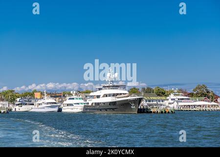 Marina di Greenport, New York Foto Stock