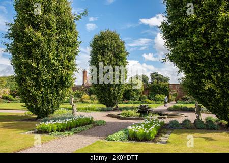 Arley Hall Cheshire England UK mostra le esposizioni floreali nei giardini murati Foto Stock