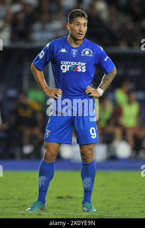 Martin Satriano giocatore di Empoli, durante la partita serieA campionato italiano Empoli vs Roma risultato finale, Empoli 1, Roma 2, partita disputata al Carl Foto Stock