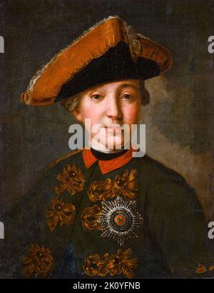 Pietro III (1728-1762), imperatore della Russia, ritratto dipinto in olio di Fyodor Rokotov, prima del 1762 Foto Stock