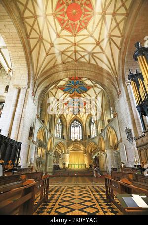 Tewkesbury Abbey Foto Stock