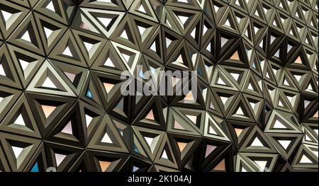 sfondo triangolare geometrico in tonalità scure. rendering 3d Foto Stock