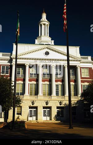 Il Municipio di Greenwich è il centro della politica e il governo locale è la ricca comunità del Connecticut Foto Stock