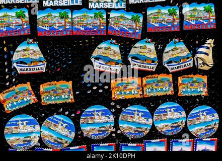 Calamita da frigorifero Marsiglia Francia 3D souvenir da viaggio, decorazione magnetica per frigorifero, collezione artigianale