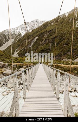 New Zealand Mount Cook. Hooker Valley Track. Foto Stock