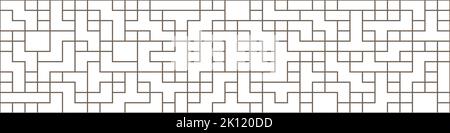Pattern geometrico senza cuciture di quadrati multicolore e forme arbitrarie. Un modello per texture, tessuti, sfondi semplici e idee creative. VEC Illustrazione Vettoriale