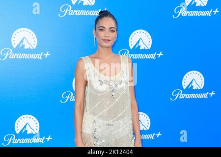 Roma, Italia. 14th Set, 2022. Elodie partecipa al Paramount Plus Channel blu Carpet presso gli studi di Cinecittà. (Foto di Mario Cartelli/SOPA Images/Sipa USA) Credit: Sipa USA/Alamy Live News Foto Stock