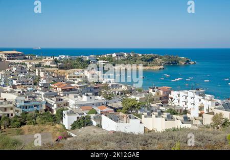 Panorama di Agia Pelagia, Creta, Grecia Foto Stock