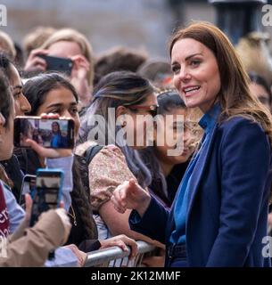 Il Duca e la Duchessa di Cambridge in visita alla Glashow University. 11 maggio 2022. Foto Stock