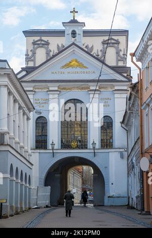 Cappella di nostra Signora della porta d'Alba a Vilnius. Foto Stock