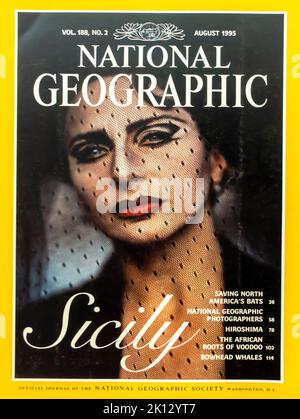 Copertina della rivista National Geographic, agosto 1995 Foto Stock