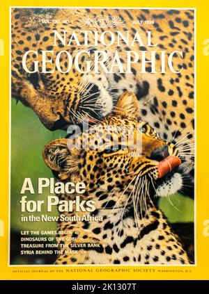 Copertina della rivista National Geographic, luglio 1996 Foto Stock